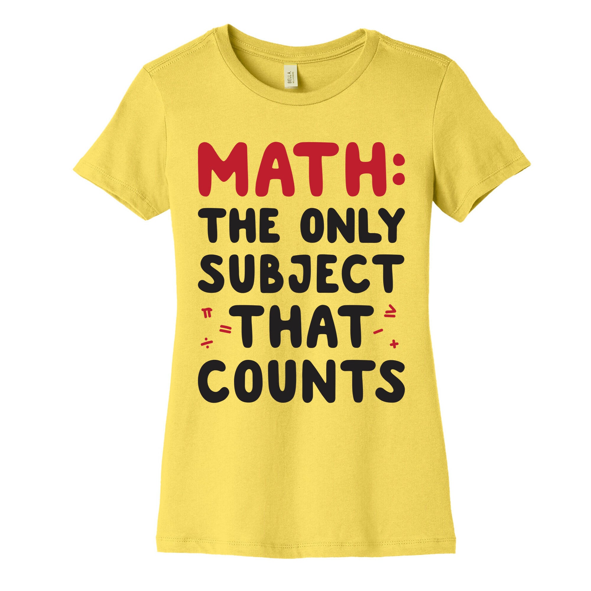 Math: The Only Subject That Counts Women's Cotton Tee